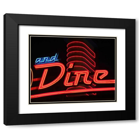 Dine Out II Black Modern Wood Framed Art Print with Double Matting by Larson, Scott