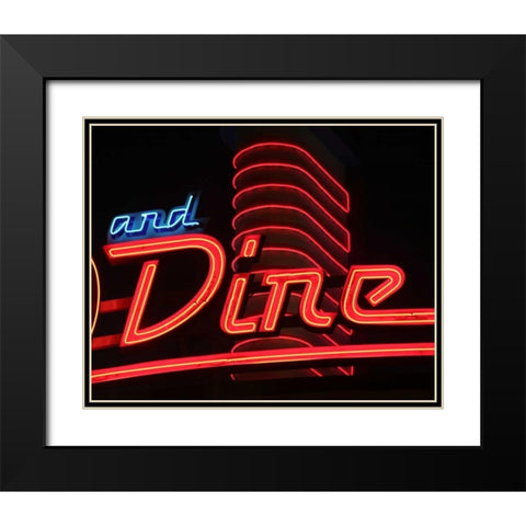 Dine Out II Black Modern Wood Framed Art Print with Double Matting by Larson, Scott