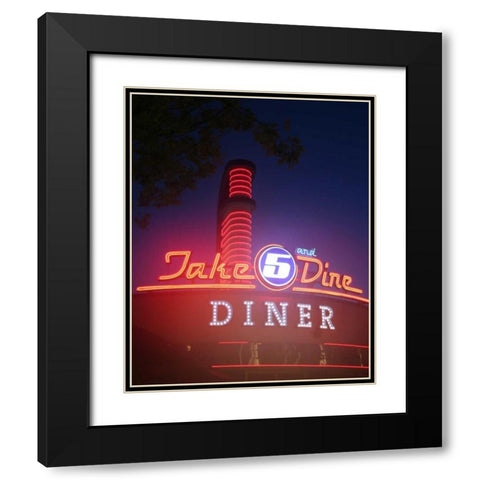 Dine Out III Black Modern Wood Framed Art Print with Double Matting by Larson, Scott