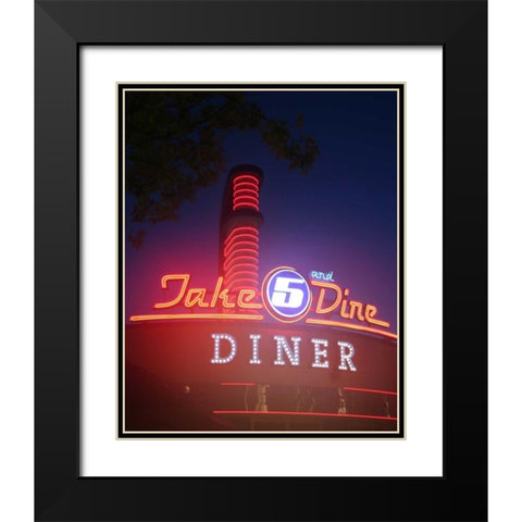 Dine Out III Black Modern Wood Framed Art Print with Double Matting by Larson, Scott