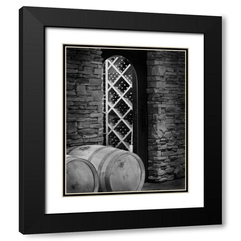 Wine Cellar I Black Modern Wood Framed Art Print with Double Matting by Larson, Scott