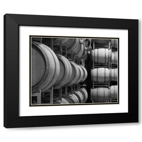 Winery VIII Black Modern Wood Framed Art Print with Double Matting by Larson, Scott