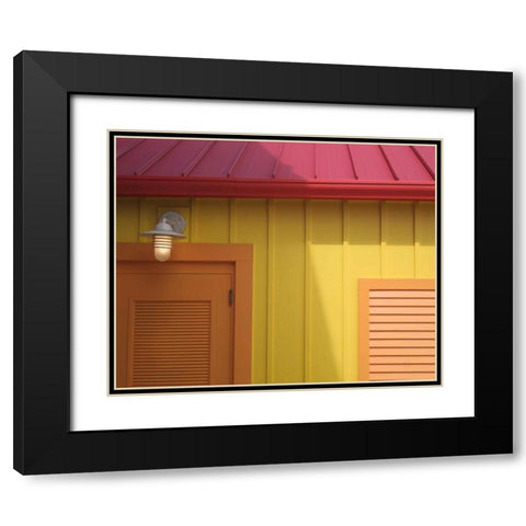 Beach House III Black Modern Wood Framed Art Print with Double Matting by Larson, Scott