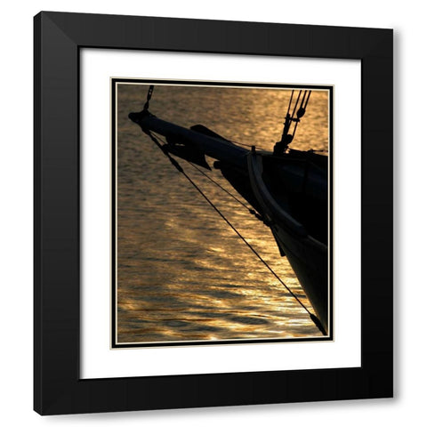 Sunset Sail I Black Modern Wood Framed Art Print with Double Matting by Larson, Scott
