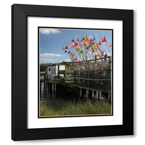 Estuary I Black Modern Wood Framed Art Print with Double Matting by Larson, Scott