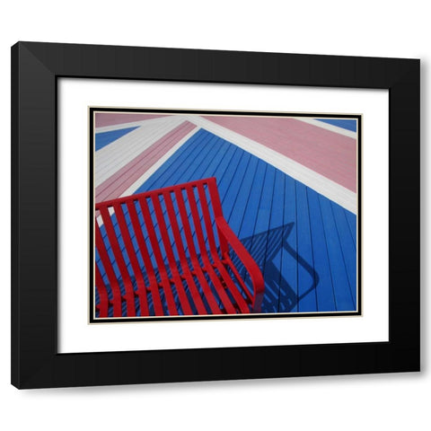 Beach House VII Black Modern Wood Framed Art Print with Double Matting by Larson, Scott