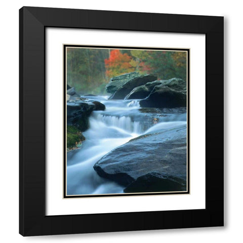 Moving Water III Black Modern Wood Framed Art Print with Double Matting by Larson, Scott