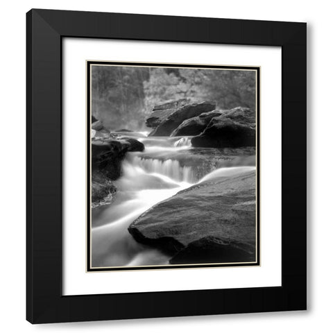 Moving Water IV Black Modern Wood Framed Art Print with Double Matting by Larson, Scott