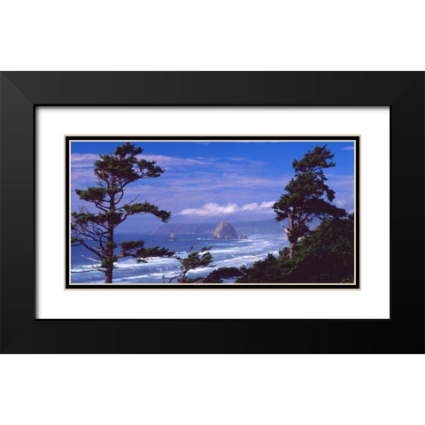 Cannon Beach XI Black Modern Wood Framed Art Print with Double Matting by Leahy, Ike