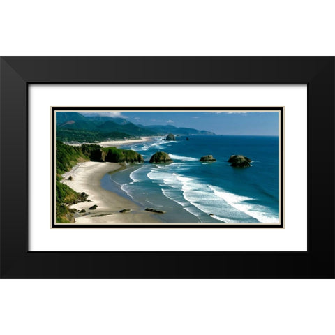 Ecola State Park III Black Modern Wood Framed Art Print with Double Matting by Leahy, Ike