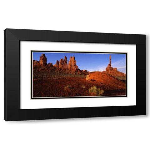 Monument Valley I Black Modern Wood Framed Art Print with Double Matting by Leahy, Ike