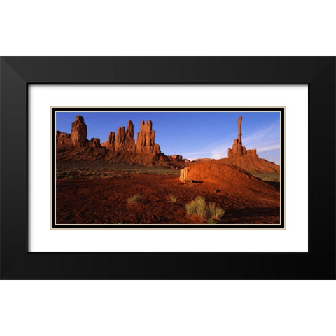Monument Valley I Black Modern Wood Framed Art Print with Double Matting by Leahy, Ike