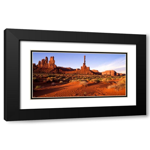 Monument Valley II Black Modern Wood Framed Art Print with Double Matting by Leahy, Ike