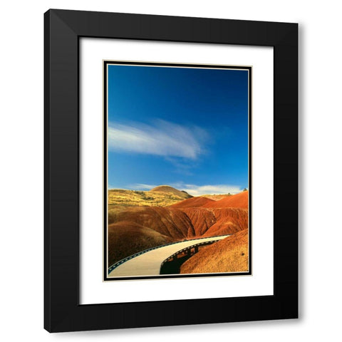 Painted Hills Black Modern Wood Framed Art Print with Double Matting by Leahy, Ike
