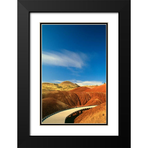 Painted Hills Black Modern Wood Framed Art Print with Double Matting by Leahy, Ike