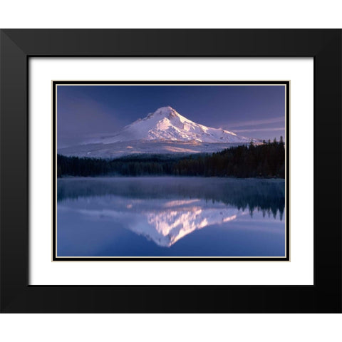 Mt. Hood I Black Modern Wood Framed Art Print with Double Matting by Leahy, Ike