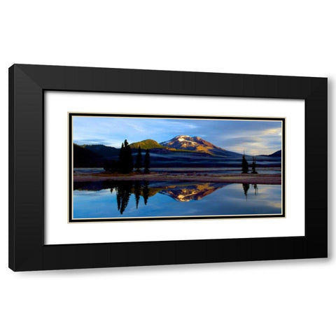 South Sister V Black Modern Wood Framed Art Print with Double Matting by Leahy, Ike