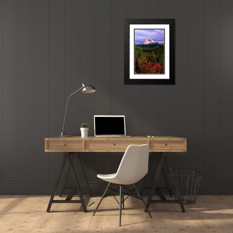 Mt. Hood IV Black Modern Wood Framed Art Print with Double Matting by Leahy, Ike