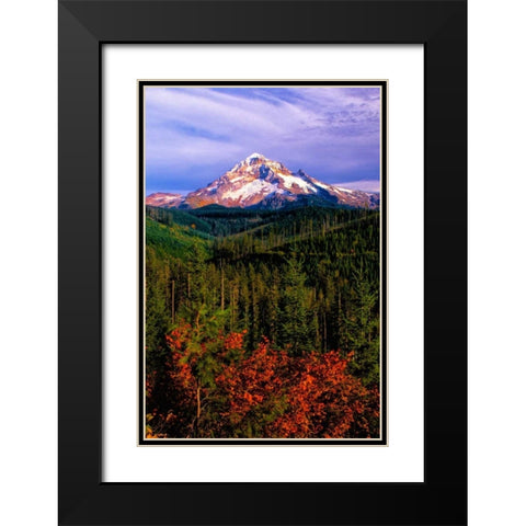 Mt. Hood IV Black Modern Wood Framed Art Print with Double Matting by Leahy, Ike