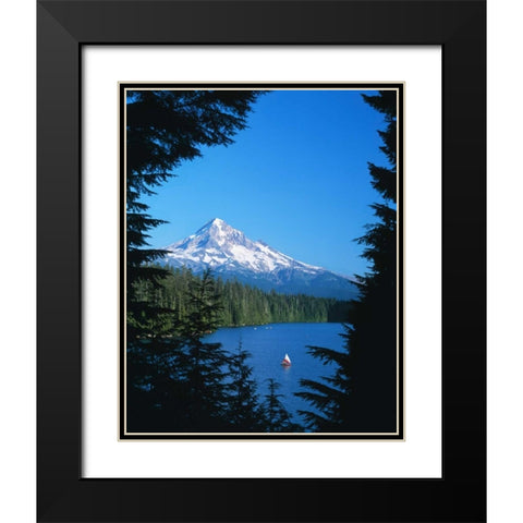 Mt. Hood VI Black Modern Wood Framed Art Print with Double Matting by Leahy, Ike