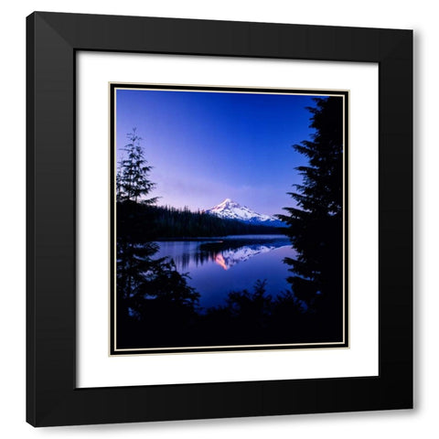 Mt. Hood VII Black Modern Wood Framed Art Print with Double Matting by Leahy, Ike