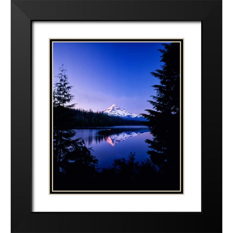 Mt. Hood VII Black Modern Wood Framed Art Print with Double Matting by Leahy, Ike