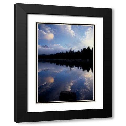 Mt. Hood VIII Black Modern Wood Framed Art Print with Double Matting by Leahy, Ike