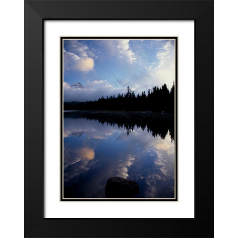 Mt. Hood VIII Black Modern Wood Framed Art Print with Double Matting by Leahy, Ike