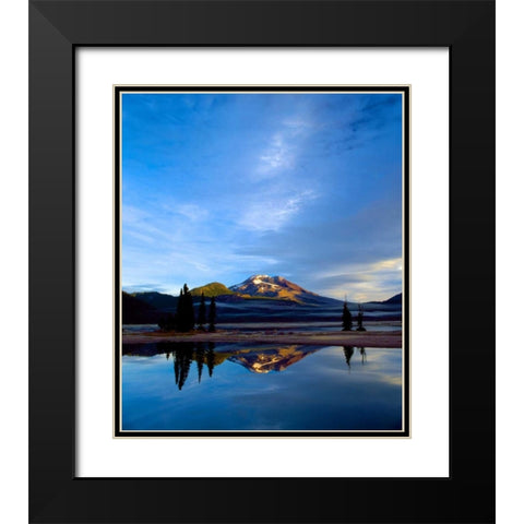 South Sister VII Black Modern Wood Framed Art Print with Double Matting by Leahy, Ike