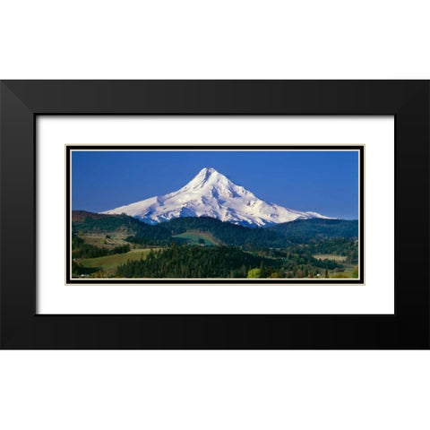 Mt. Hood XI Black Modern Wood Framed Art Print with Double Matting by Leahy, Ike