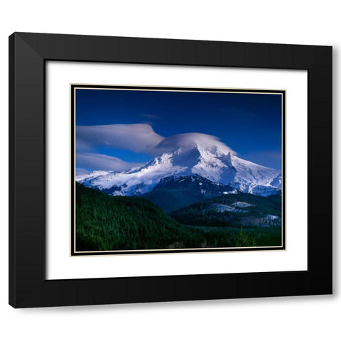 Mt. Hood XII Black Modern Wood Framed Art Print with Double Matting by Leahy, Ike