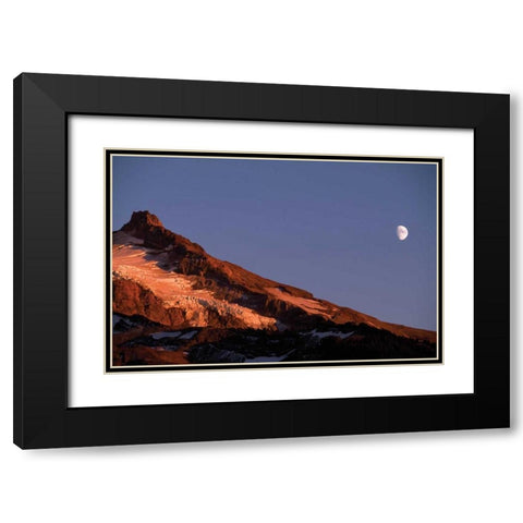 Mt. Hood XIV Black Modern Wood Framed Art Print with Double Matting by Leahy, Ike