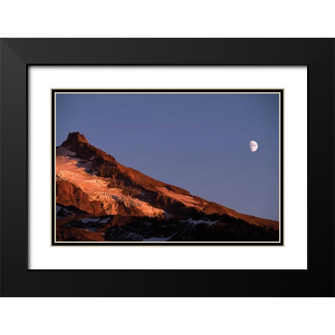 Mt. Hood XIV Black Modern Wood Framed Art Print with Double Matting by Leahy, Ike