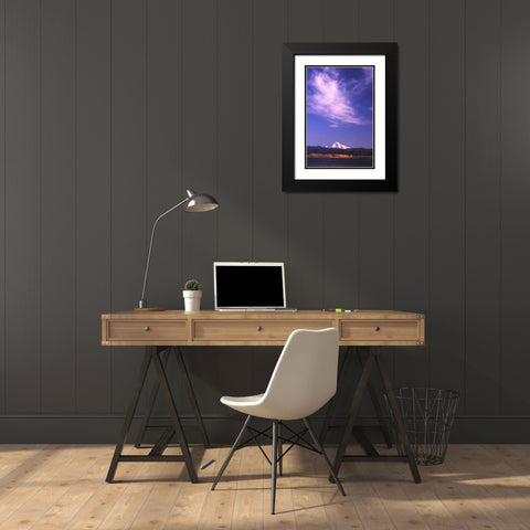 Mt. Hood XVIII Black Modern Wood Framed Art Print with Double Matting by Leahy, Ike