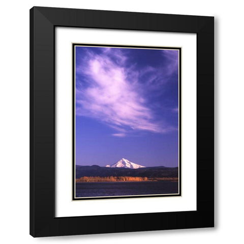 Mt. Hood XVIII Black Modern Wood Framed Art Print with Double Matting by Leahy, Ike