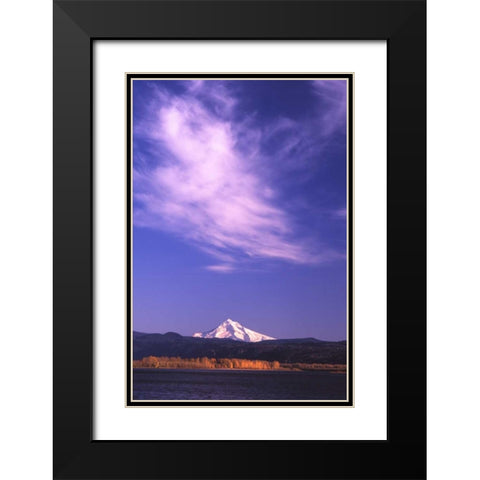 Mt. Hood XVIII Black Modern Wood Framed Art Print with Double Matting by Leahy, Ike