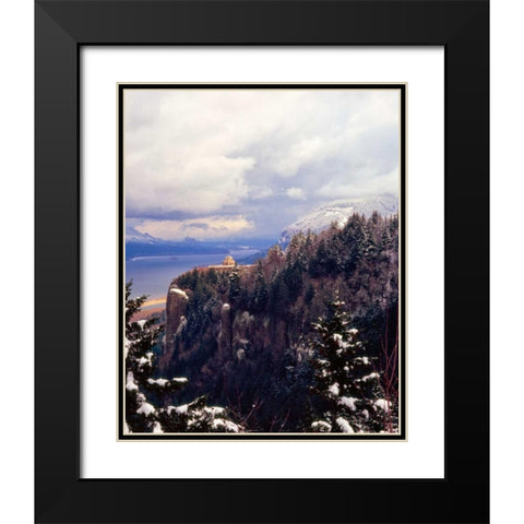 Columbia River Gorge I Black Modern Wood Framed Art Print with Double Matting by Leahy, Ike