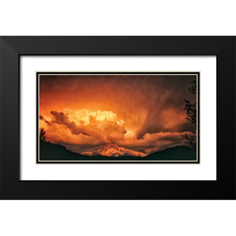 Mt. Hood XXXI Black Modern Wood Framed Art Print with Double Matting by Leahy, Ike