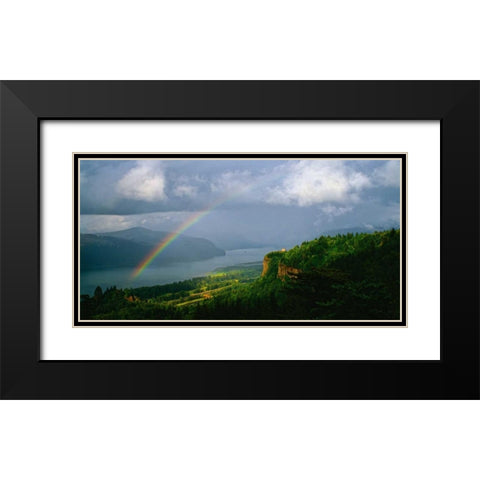 Columbia River Gorge VI Black Modern Wood Framed Art Print with Double Matting by Leahy, Ike