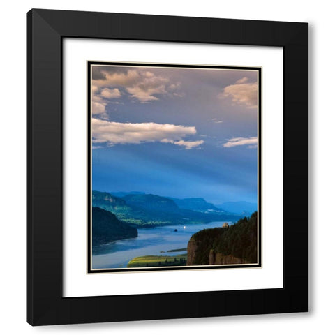 Columbia River Gorge VIII Black Modern Wood Framed Art Print with Double Matting by Leahy, Ike