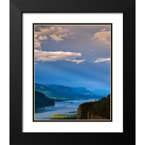 Columbia River Gorge VIII Black Modern Wood Framed Art Print with Double Matting by Leahy, Ike