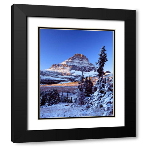 Reynolds Moutain Black Modern Wood Framed Art Print with Double Matting by Leahy, Ike
