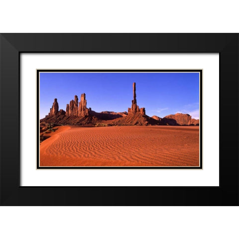 Monument Valley IX Black Modern Wood Framed Art Print with Double Matting by Leahy, Ike