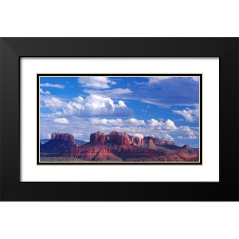 Sedona II Black Modern Wood Framed Art Print with Double Matting by Leahy, Ike