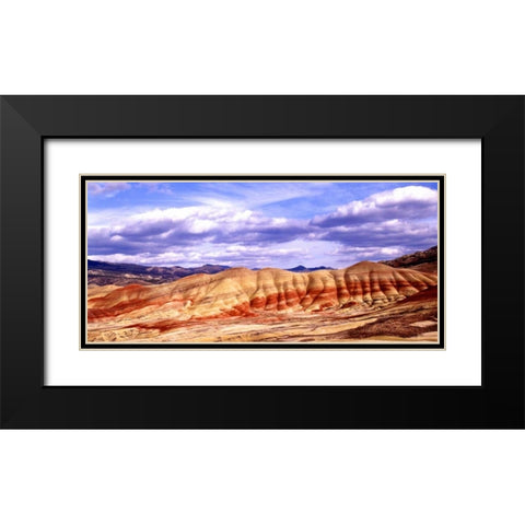 Painted Hills Black Modern Wood Framed Art Print with Double Matting by Leahy, Ike