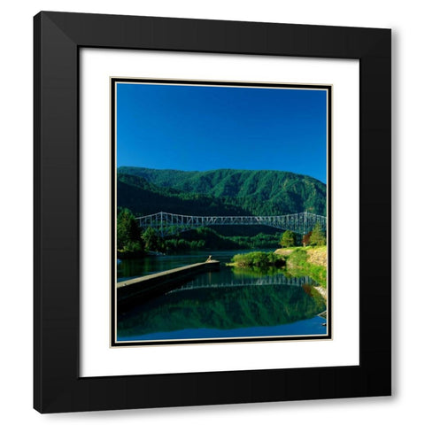 Bridge of the Gods II Black Modern Wood Framed Art Print with Double Matting by Leahy, Ike