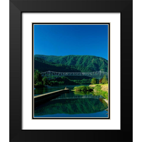Bridge of the Gods II Black Modern Wood Framed Art Print with Double Matting by Leahy, Ike