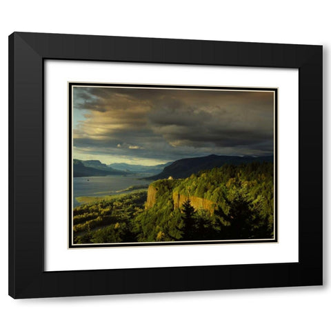 Vista House I Black Modern Wood Framed Art Print with Double Matting by Leahy, Ike