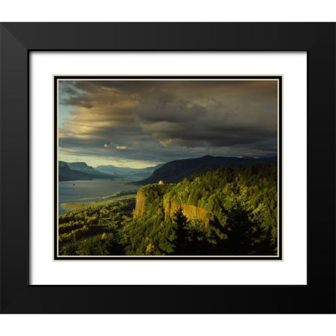 Vista House I Black Modern Wood Framed Art Print with Double Matting by Leahy, Ike