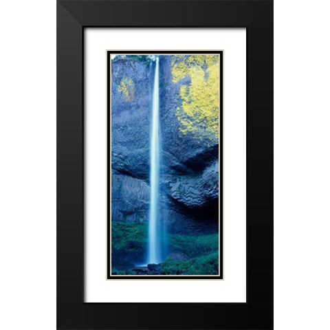 Latourell Falls Black Modern Wood Framed Art Print with Double Matting by Leahy, Ike